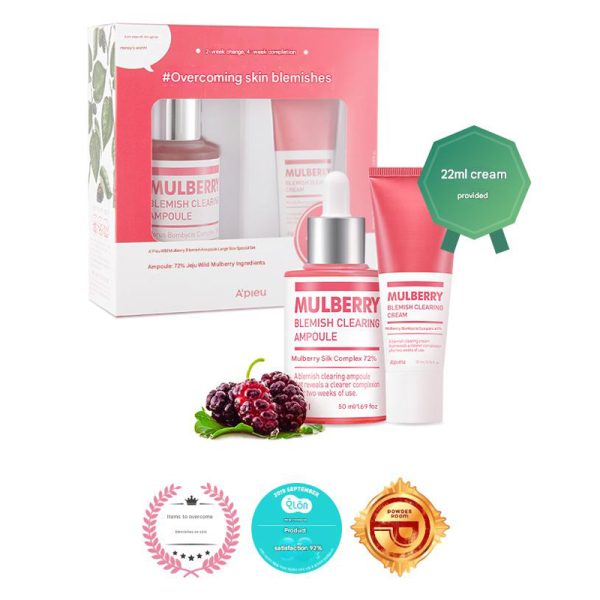 A'PIEU   Mulberry Blemish Clearing Special Set (Ampoule 50mL + Cream 22mL)