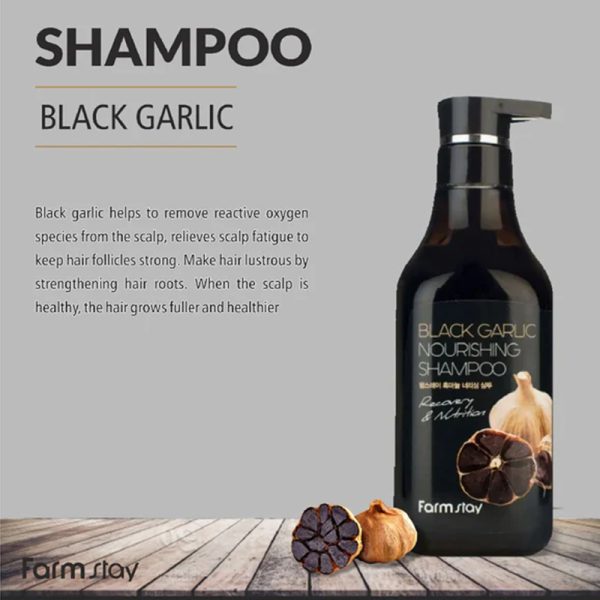 FarmStay - Black Garlic Neurishing Shampoo 530ml_01 FarmStay Black Garlic Neurishing Shampoo 530ml 01