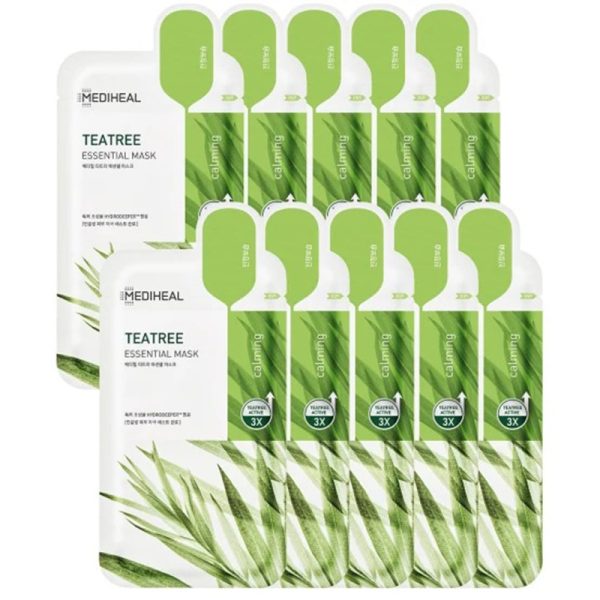 MEDIHEAL   Teatree Essential Mask Calming Moisture 24ml (x 10pcs)
