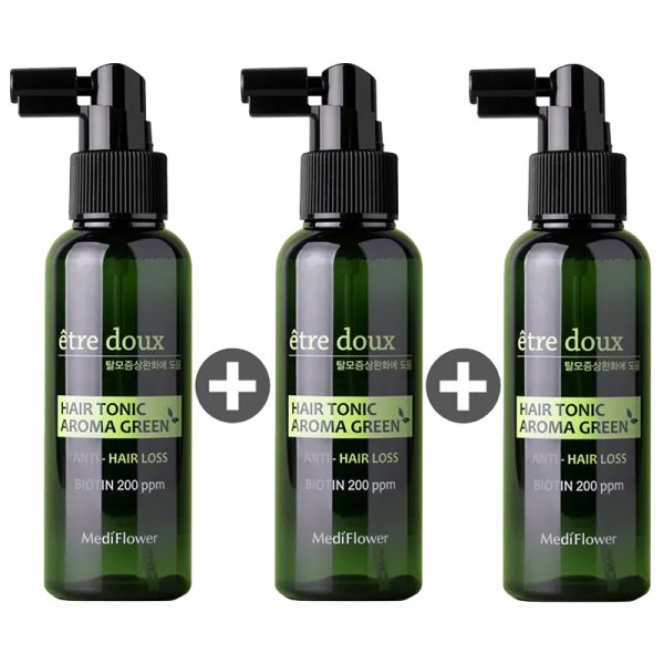 MediFlower   AROMA GREEN Hair Tonic   Anti hair loss 100ml (x3 pcs)