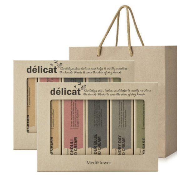 MediFlower   Délicat Hand Cream   5 Types (x2 set + 1 shopping bag gift)