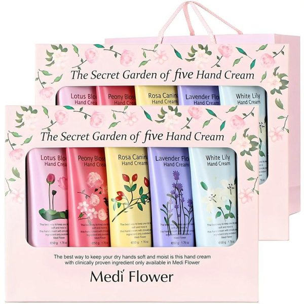 MediFlower   The Secret Garden of Five   Hand Cream Set    (x2 set + 1 shopping bag gift)
