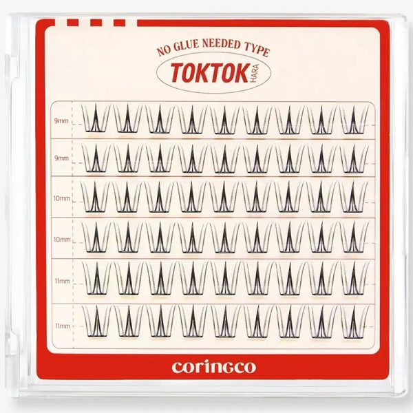 CORINGCO   Toktok Hara No Glue Eyelash (48pcs ,54pcs, 90pcs) (4 Types)