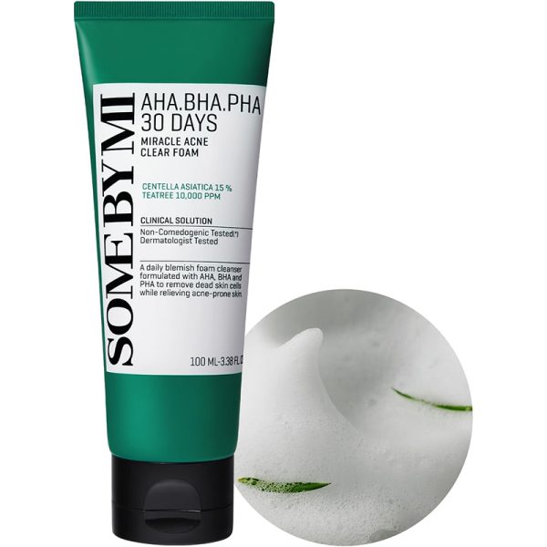 SOME BY MI   AHA BHA PHA 30Days Miracle Acne Clear Foam01